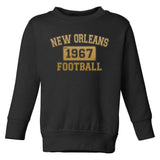 New Orleans LA Football Est 1967 Classic Logo Toddler Sweatshirt