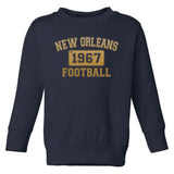 New Orleans LA Football Est 1967 Classic Logo Toddler Sweatshirt