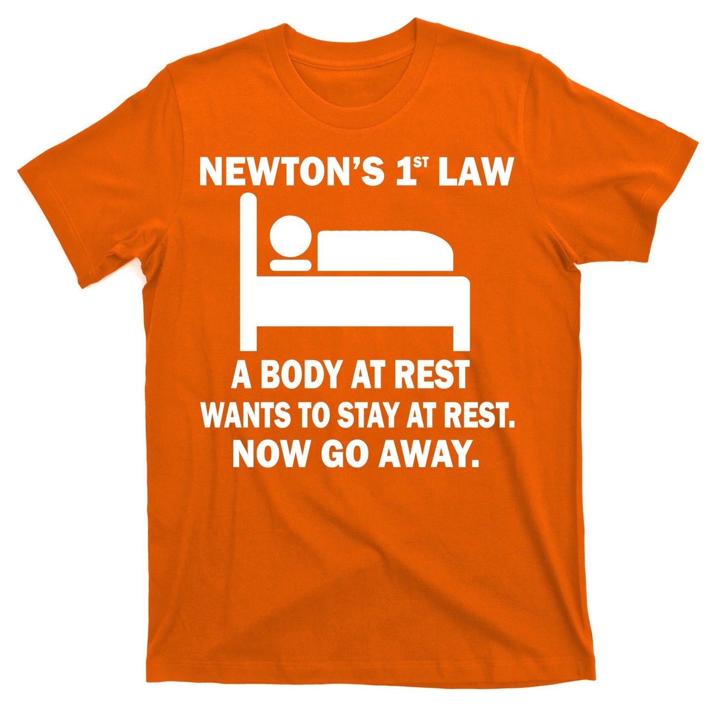 Newton's 1st Law A Body At Rest T-Shirt