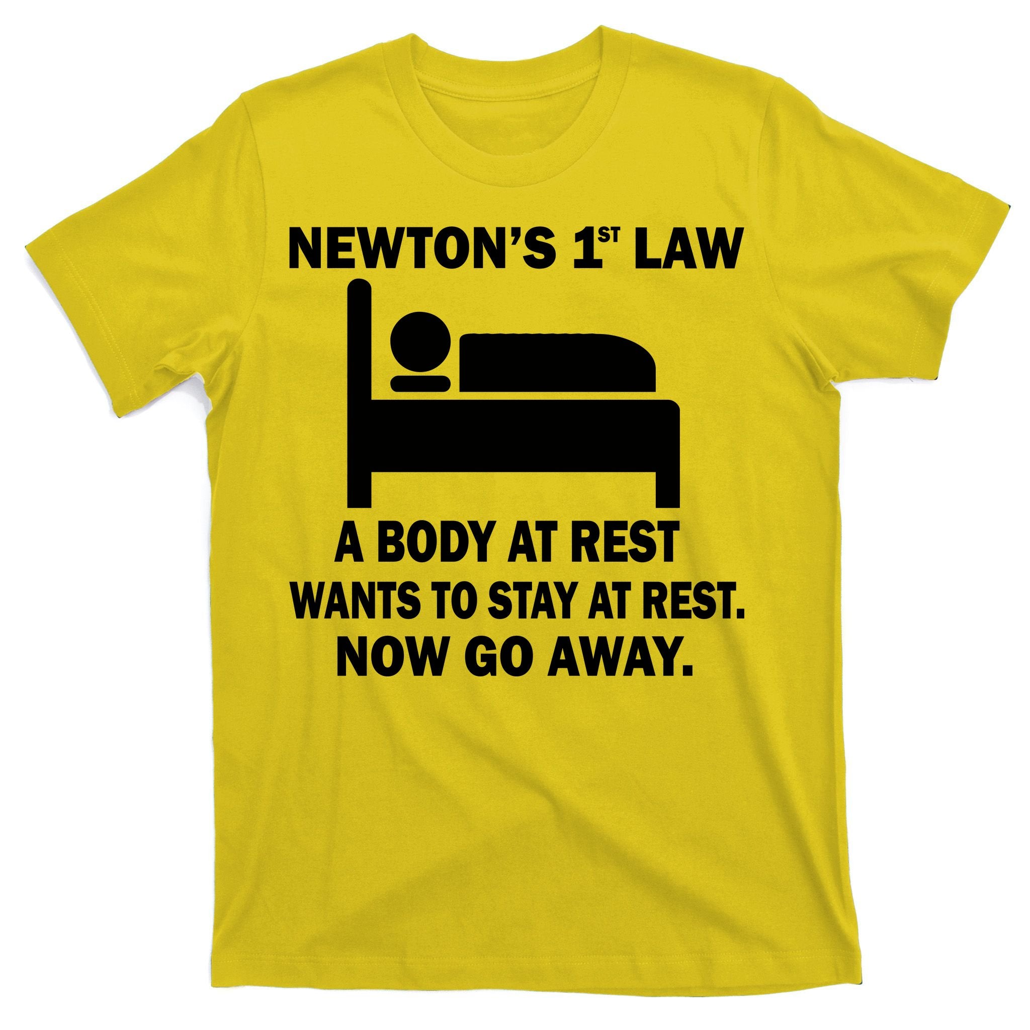 Newton's 1st Law A Body At Rest T-Shirt