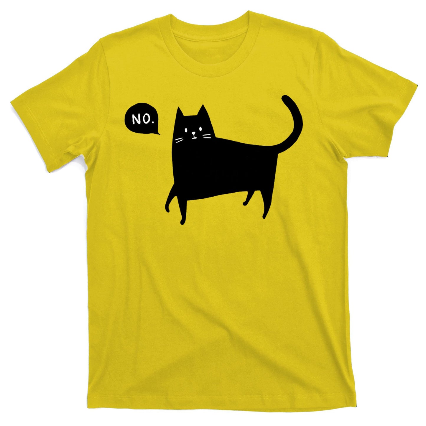 No Funny Black Cat T-Shirt