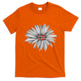 Norwegian Flag Daisy Trendy For Summer Cruise Norway Travel T-Shirt