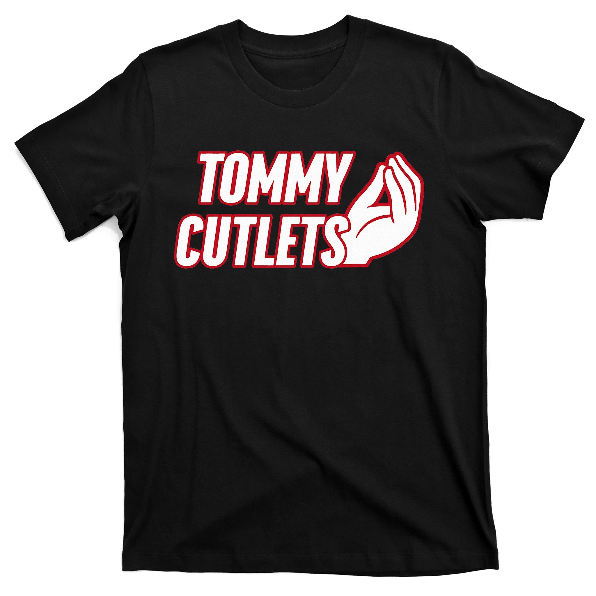 NY Italian Hand Gesture Tommy Cutlets Football Quarterback  T-Shirt