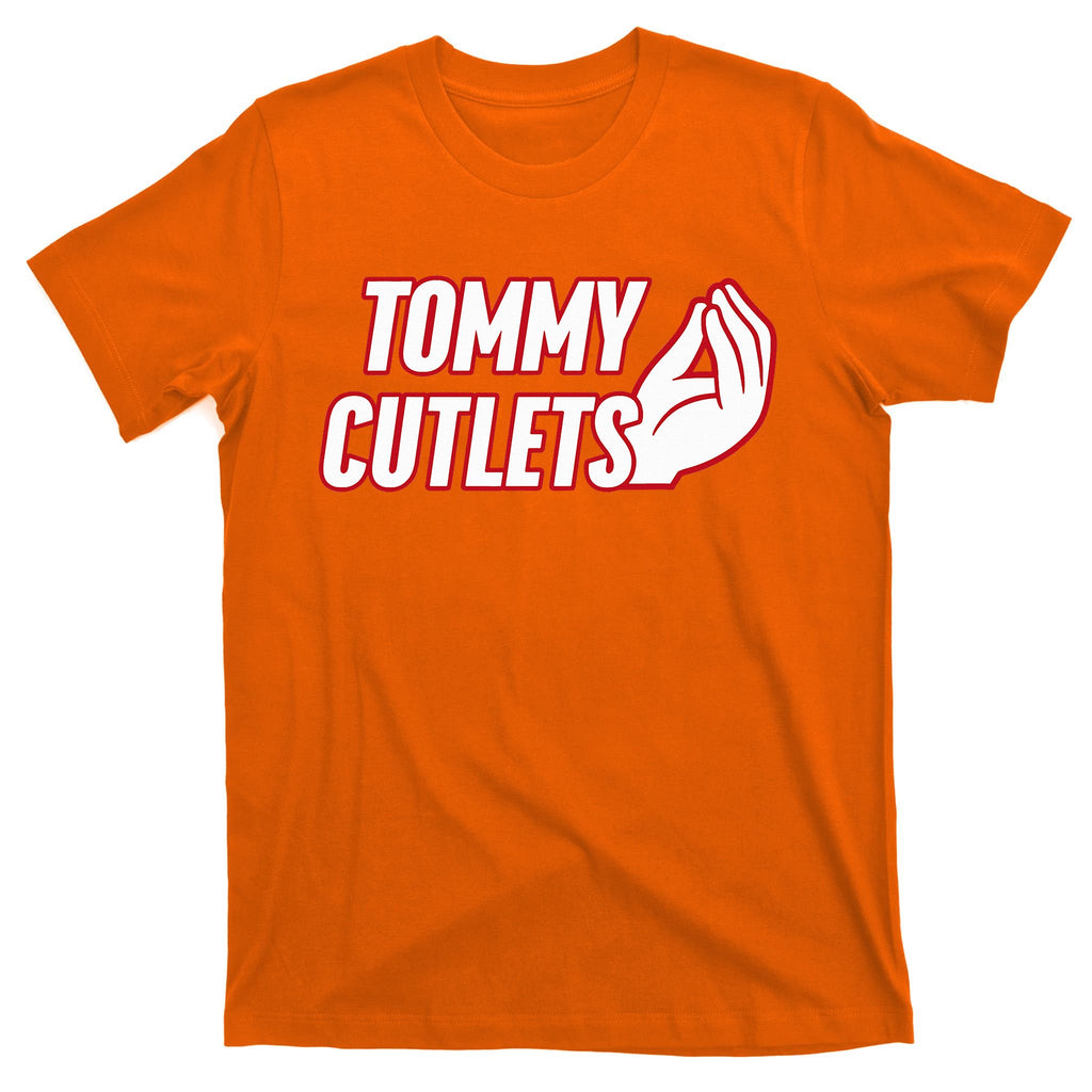 NY Italian Hand Gesture Tommy Cutlets Football Quarterback  T-Shirt