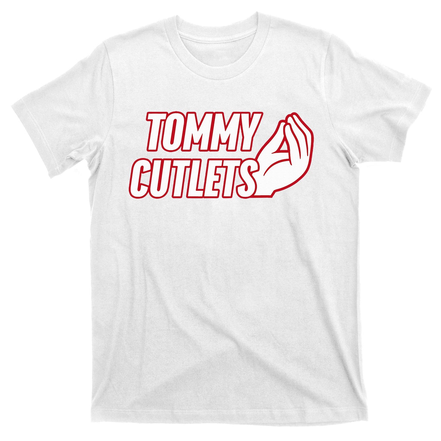 NY Italian Hand Gesture Tommy Cutlets Football Quarterback  T-Shirt