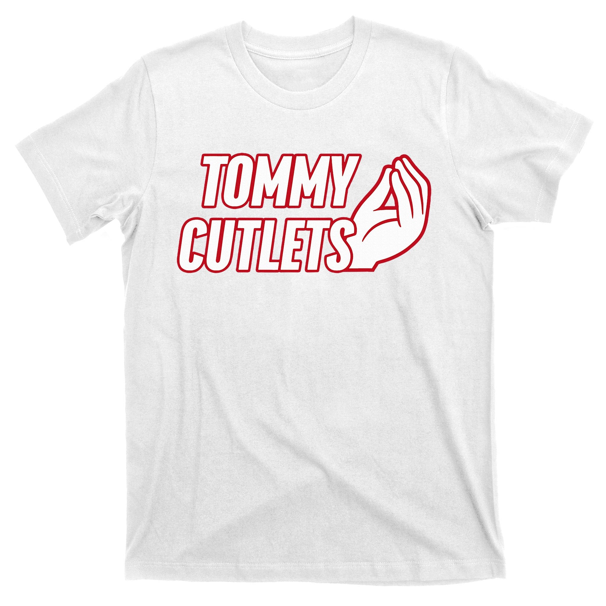NY Italian Hand Gesture Tommy Cutlets Football Quarterback  T-Shirt