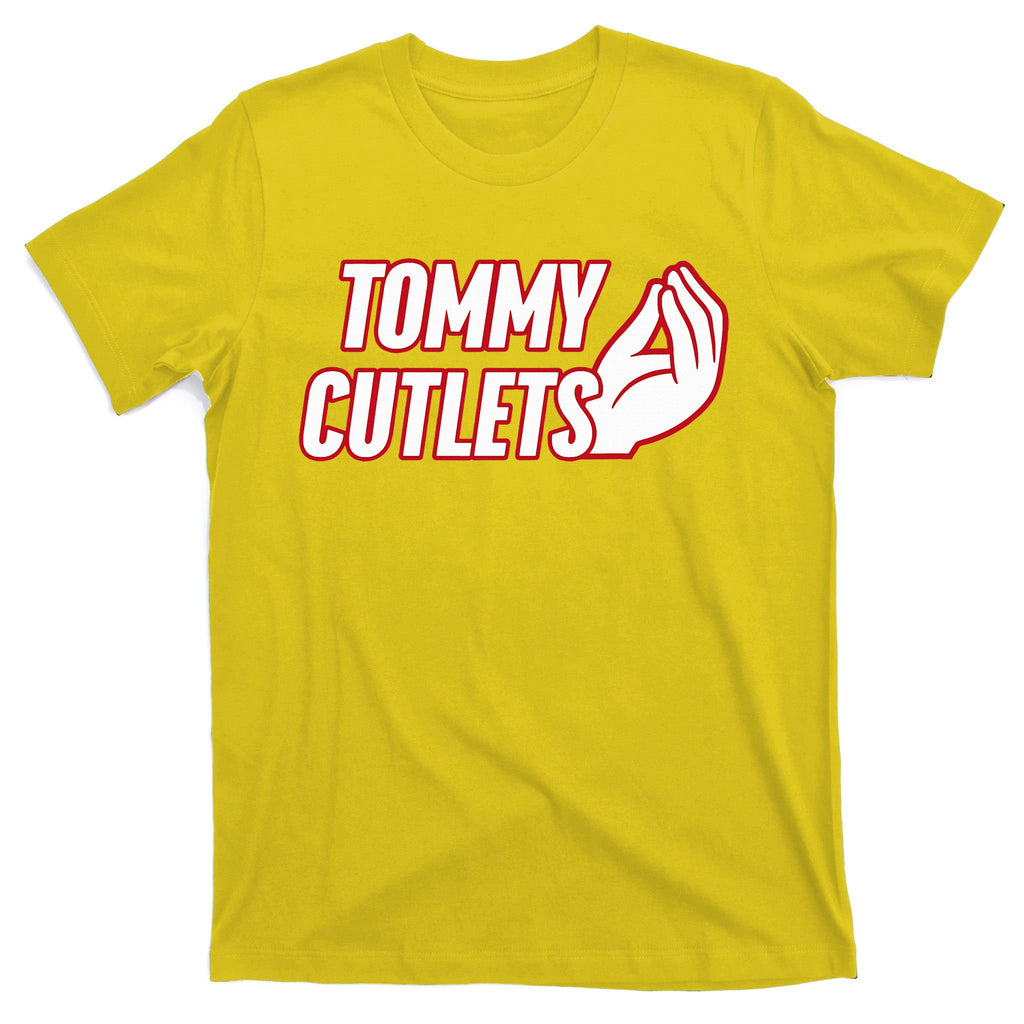 NY Italian Hand Gesture Tommy Cutlets Football Quarterback  T-Shirt