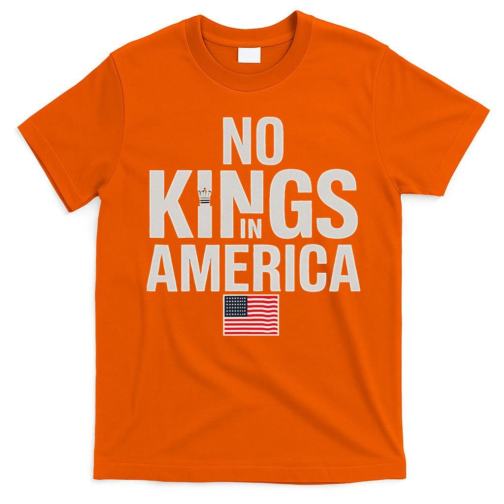 No Kings In America Democracy Anti Trump America No King T-Shirt