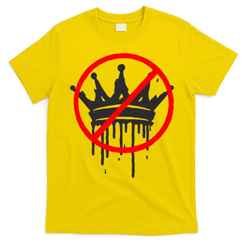 No Kings In America Pro Democracy Anti Monarchy Oligarchy T-Shirt
