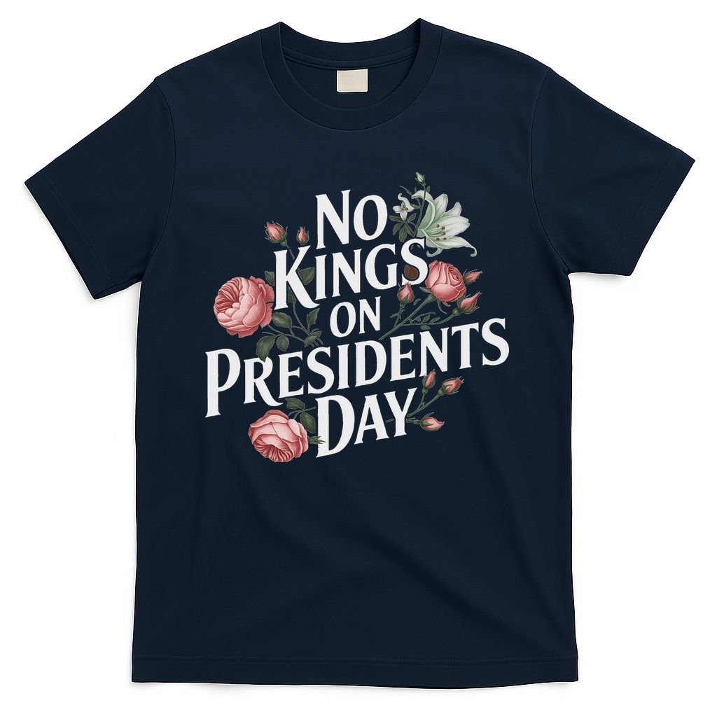 No Kings On Presidents Day Retro Anti Trump Subtle Protest T-Shirt