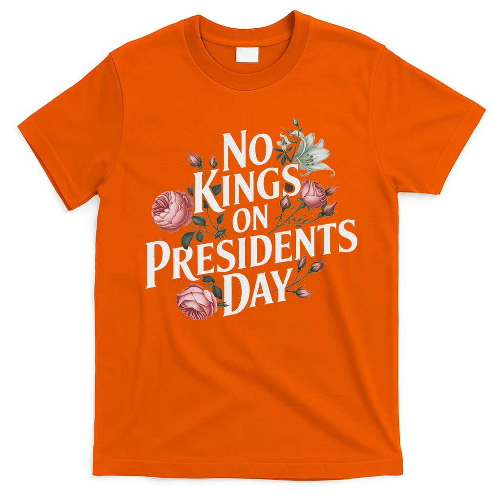 No Kings On Presidents Day Retro Anti Trump Subtle Protest T-Shirt