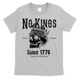 No Kings Since 1776 Skull Resist Long Live Democracy T-Shirt