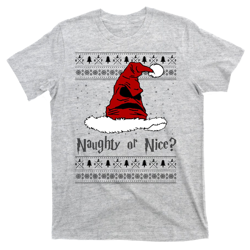 Naughty Or Nice? Sorting Santa Claus Ugly Christmas Sweater T-Shirt