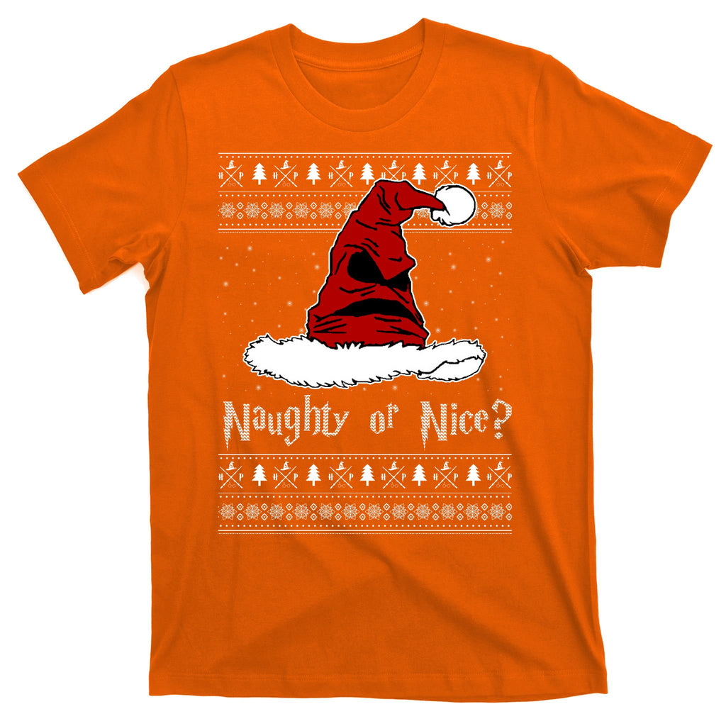Naughty Or Nice? Sorting Santa Claus Ugly Christmas Sweater T-Shirt