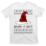 Naughty Or Nice? Sorting Santa Claus Ugly Christmas Sweater T-Shirt