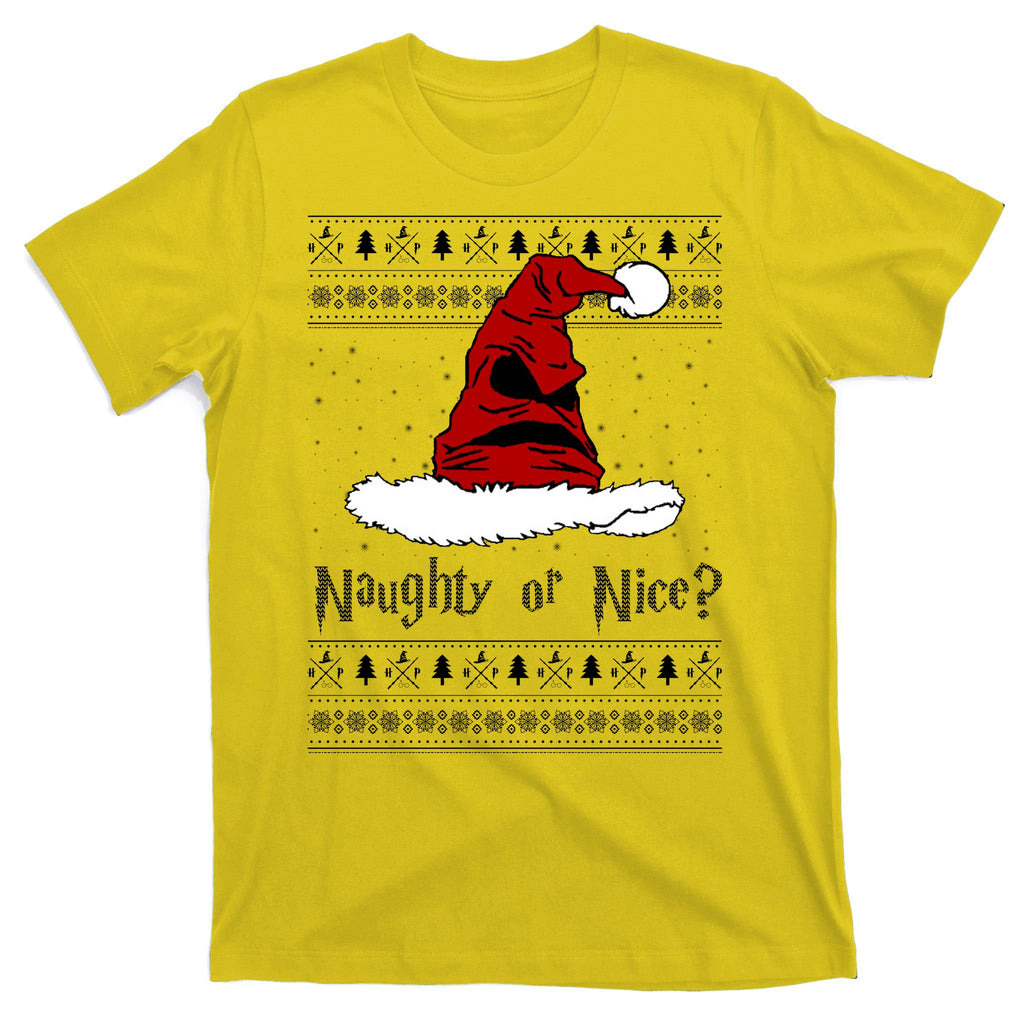 Naughty Or Nice? Sorting Santa Claus Ugly Christmas Sweater T-Shirt