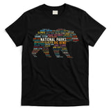 National Parks Usa List Word Cloud Bear Camping & Hiking T-Shirt