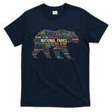 National Parks Usa List Word Cloud Bear Camping & Hiking T-Shirt