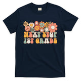 Next Stop 1st Grade Hello School Groovy Back To School T-Shirt
