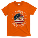 Never Surrender Gold Sneaker Donald Trump 4th Of July Gift T-Shirt