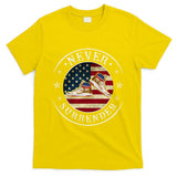 Never Surrender Gold Sneaker Donald Trump 4th Of July Gift T-Shirt