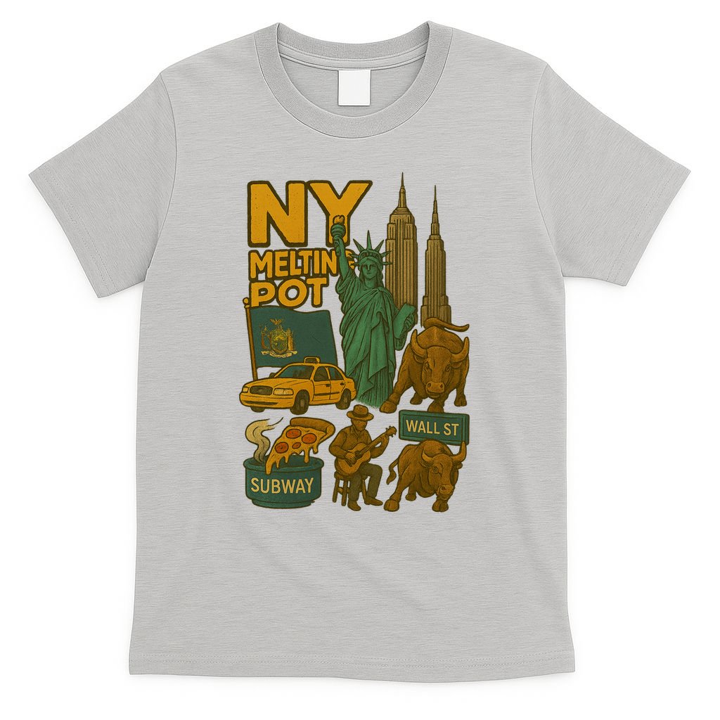New York City Statue Of Liberty Melting T-Shirt