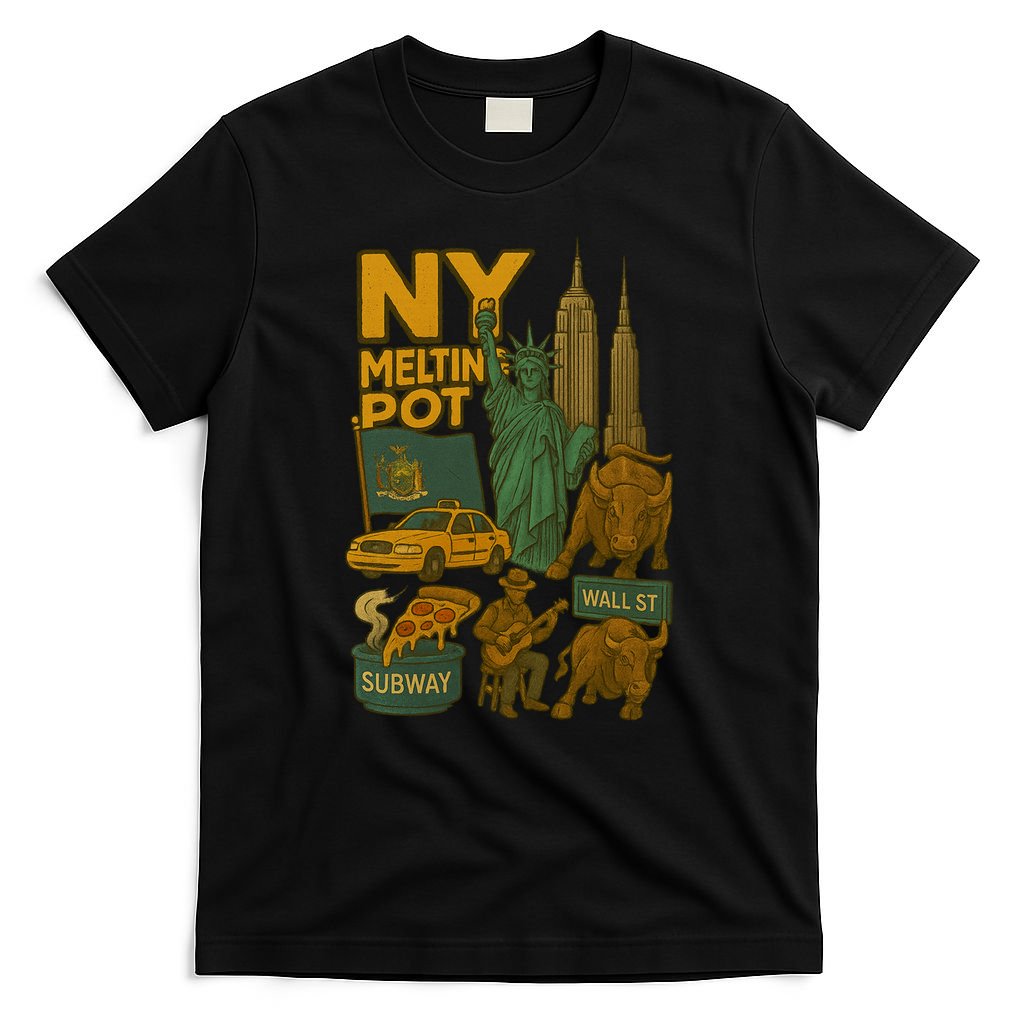 New York City Statue Of Liberty Melting T-Shirt