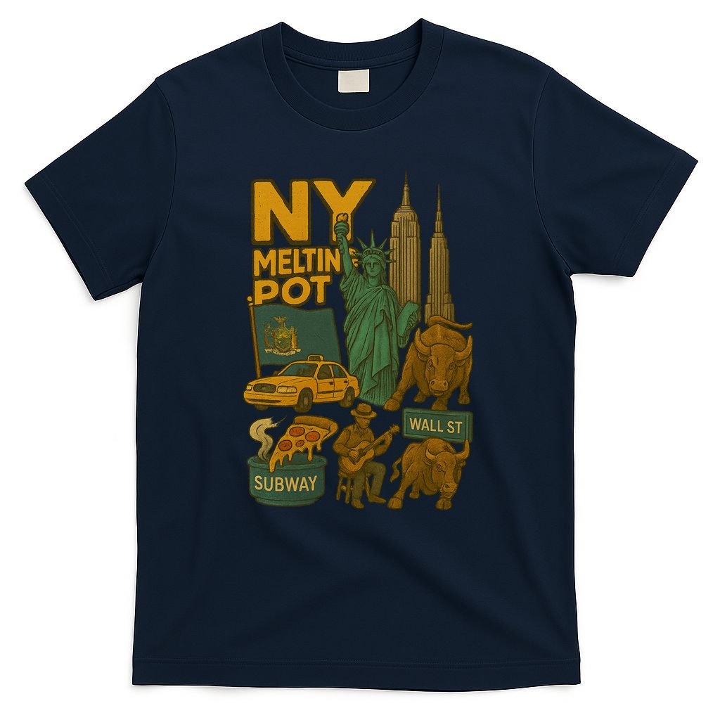 New York City Statue Of Liberty Melting T-Shirt