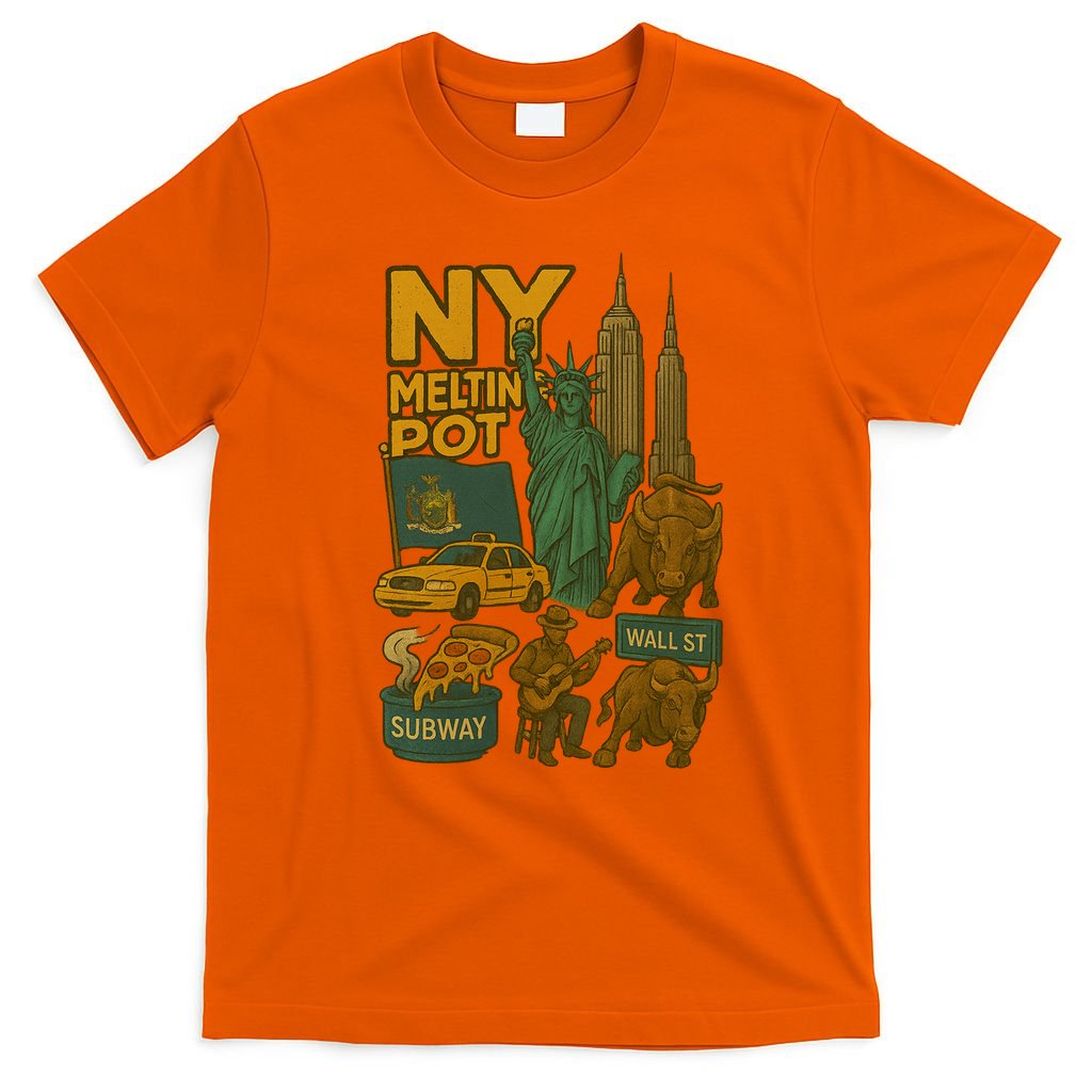 New York City Statue Of Liberty Melting T-Shirt