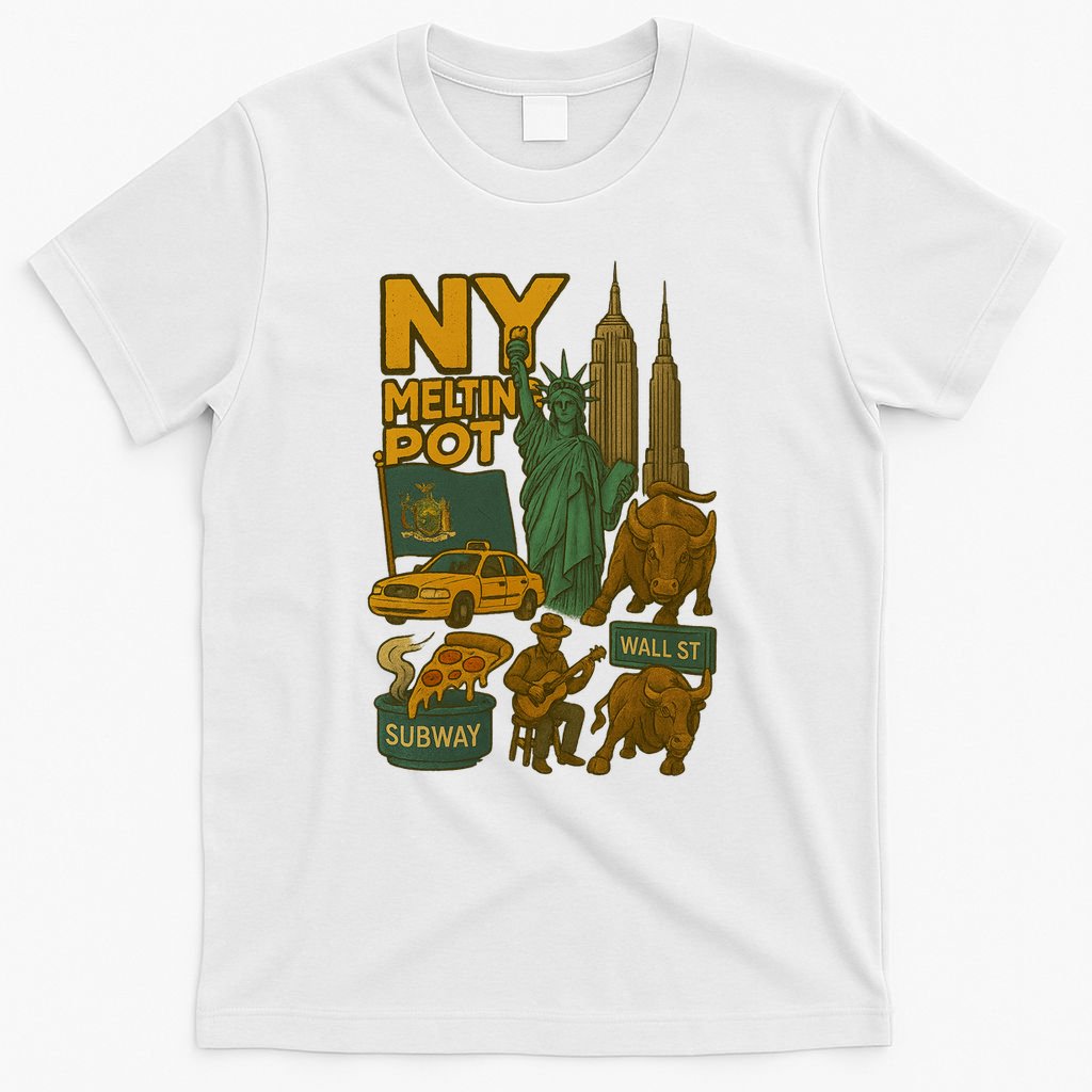 New York City Statue Of Liberty Melting T-Shirt