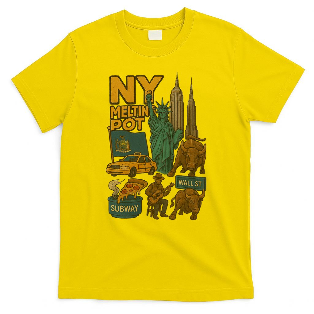 New York City Statue Of Liberty Melting T-Shirt
