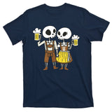 Oktoberfest 2023 Beer Drinking Skeleton Couple T-Shirt