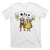Oktoberfest 2023 Beer Drinking Skeleton Couple T-Shirt