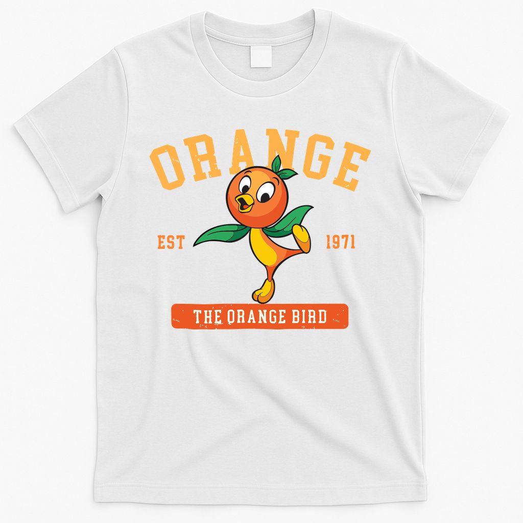 Orange Bird Beach Summer Vacation Flower And Garden T-Shirt