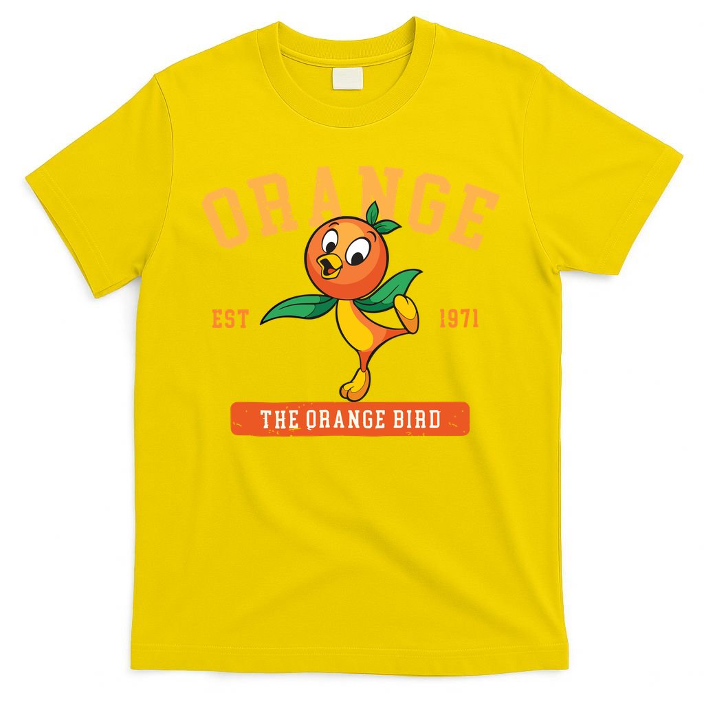 Orange Bird Beach Summer Vacation Flower And Garden T-Shirt