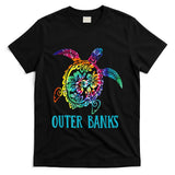 Outer Banks Carolina Sea Turtle Hibiscus Tie Dye Summer T-Shirt
