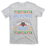 Oh Bowly Night Bowling Ugly Christmas T-Shirt