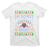 Oh Bowly Night Bowling Ugly Christmas T-Shirt