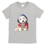 Old English Sheepdog Puppy USA Flag American Dogs 4th Of July T-Shirt
