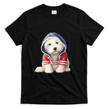 Old English Sheepdog Puppy USA Flag American Dogs 4th Of July T-Shirt
