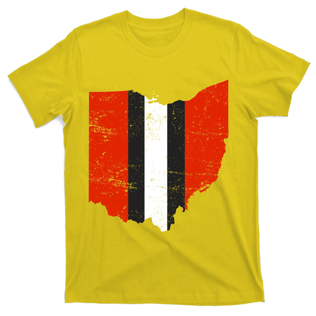 Ohio Cleveland Stripe Football T-Shirt