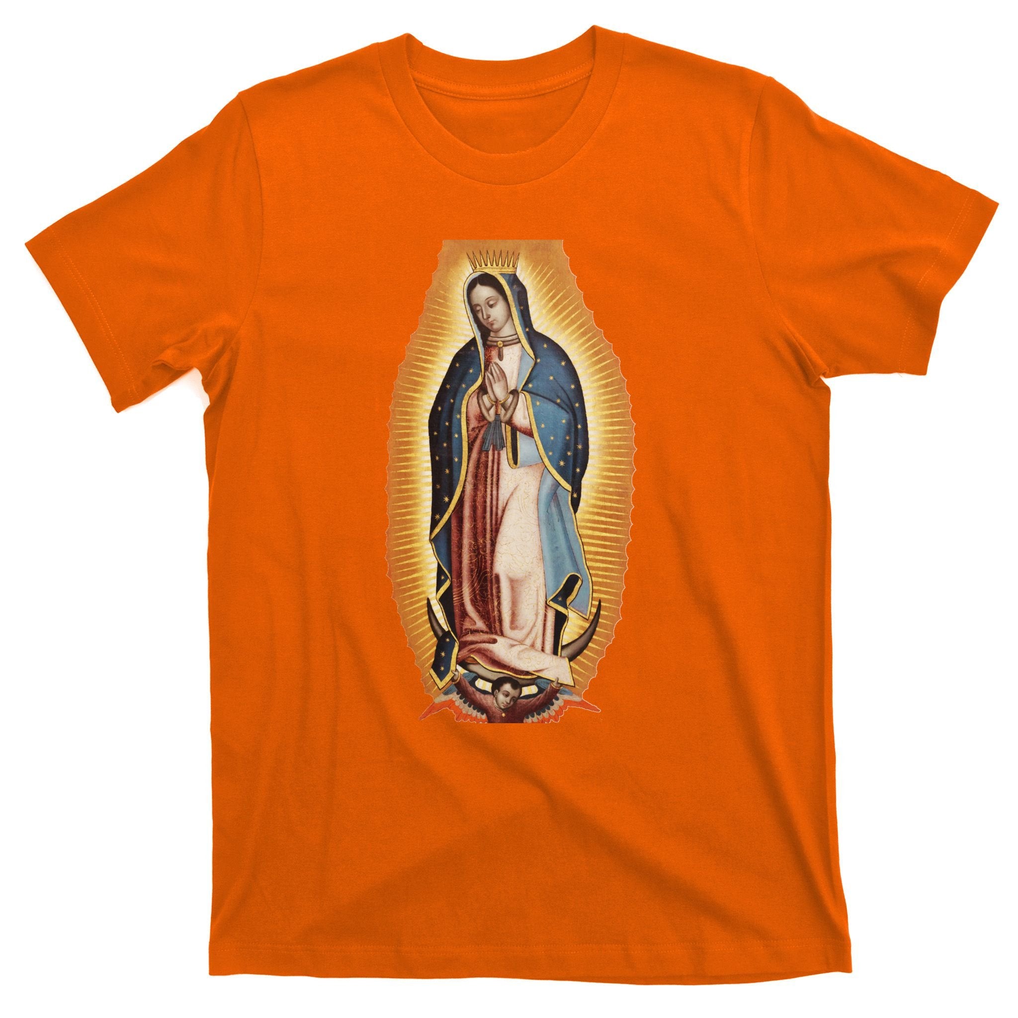 Our Lady De Guadalupe Mary Mother Of God Christian Catholics Rosary T-Shirt