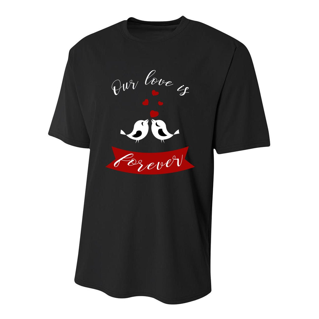 Our Love Is Forever Cute Love Rotic Valentines Day Gift Youth Performance Sprint T-Shirt
