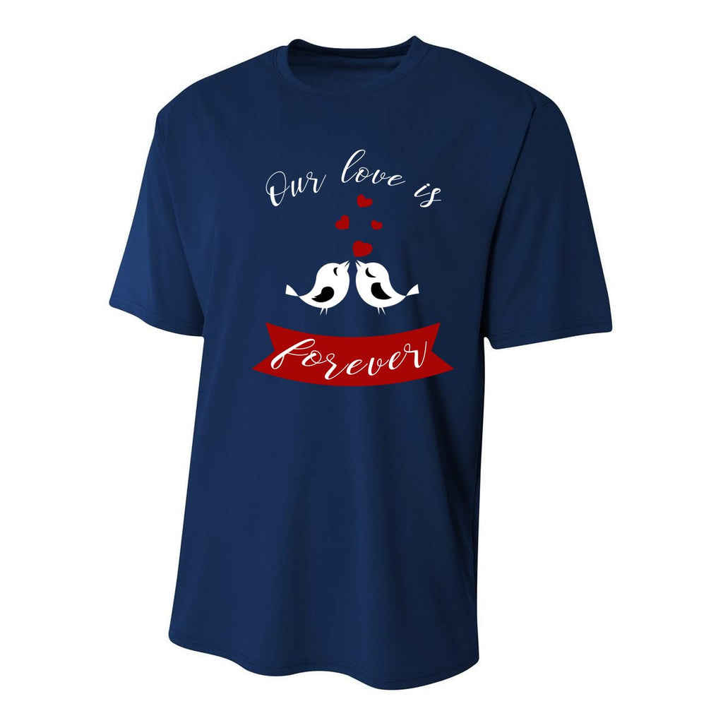 Our Love Is Forever Cute Love Rotic Valentines Day Gift Youth Performance Sprint T-Shirt