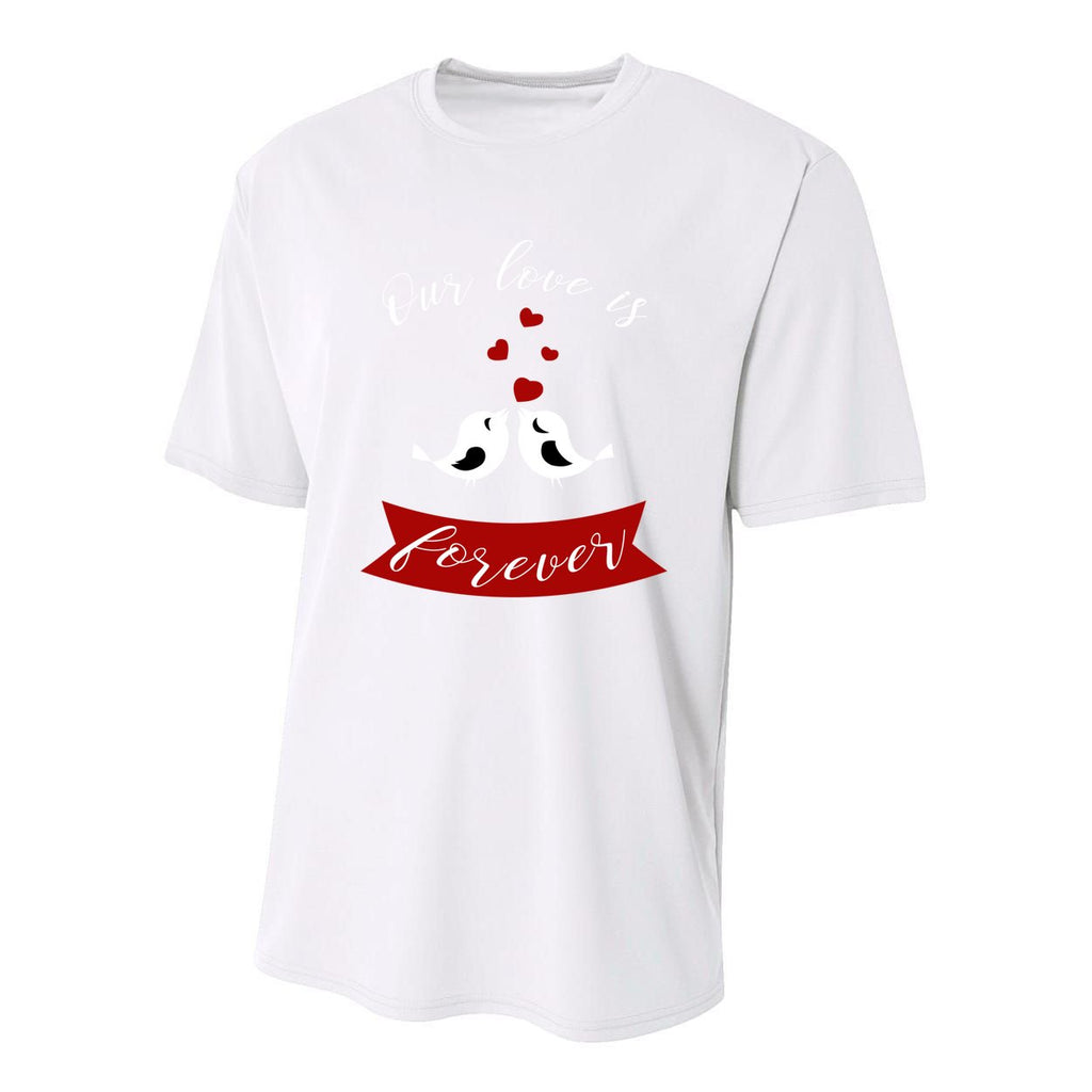 Our Love Is Forever Cute Love Rotic Valentines Day Gift Youth Performance Sprint T-Shirt