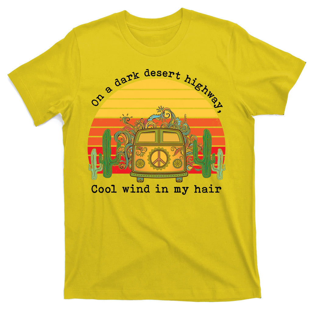 On A Dark Desert Highway Retro T-Shirt