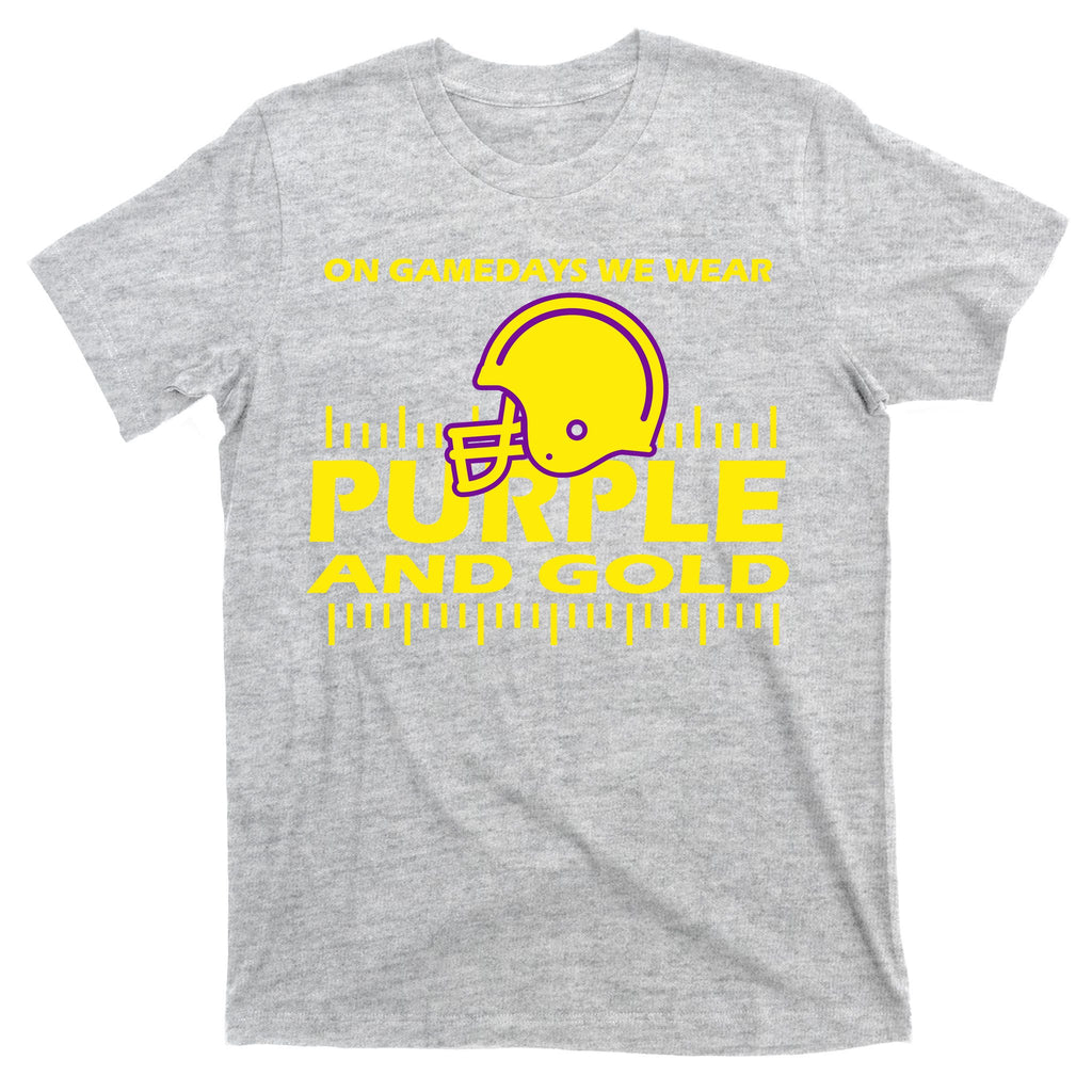 On Gamedays We Wear Purple and Gold Football T-Shirt