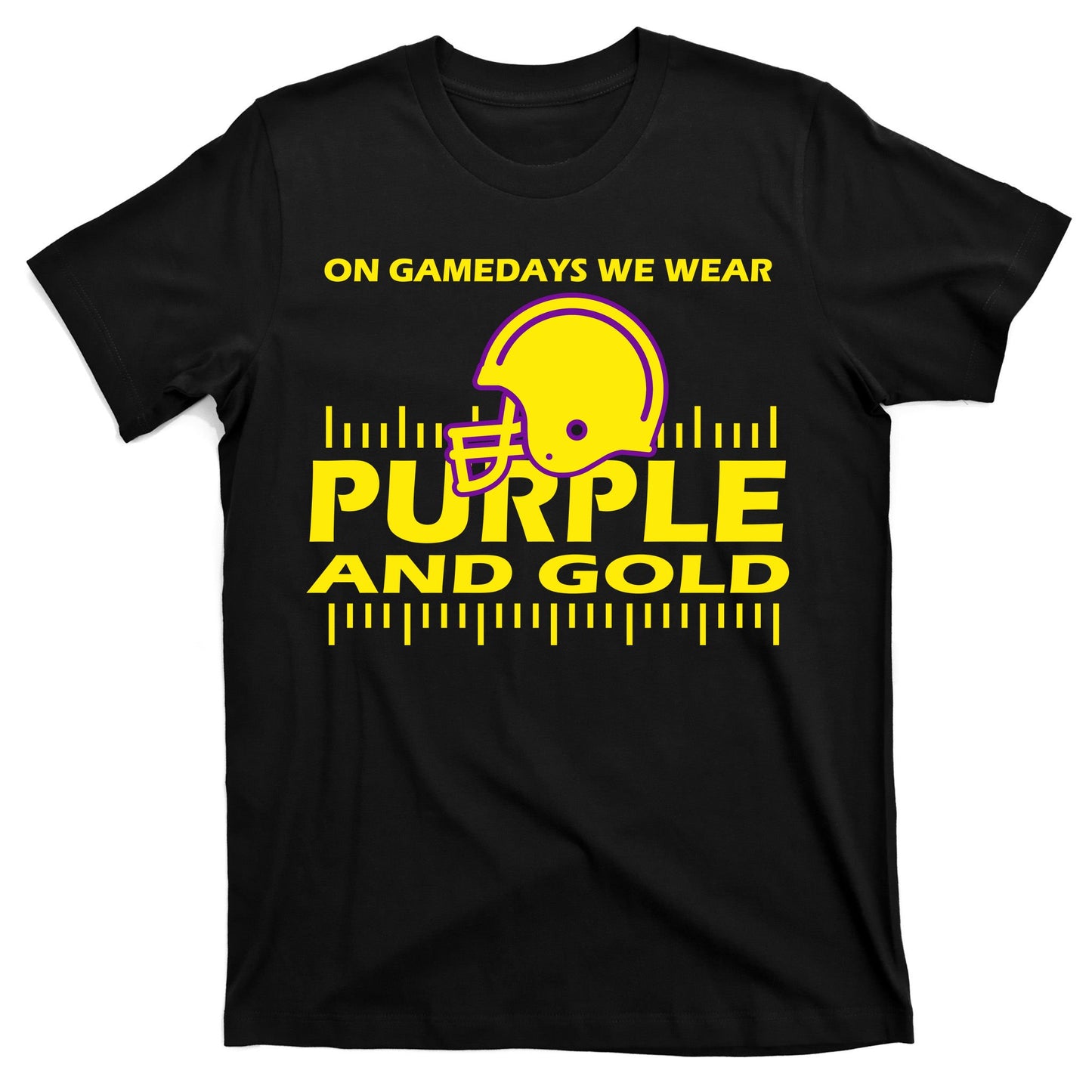 On Gamedays We Wear Purple and Gold Football T-Shirt