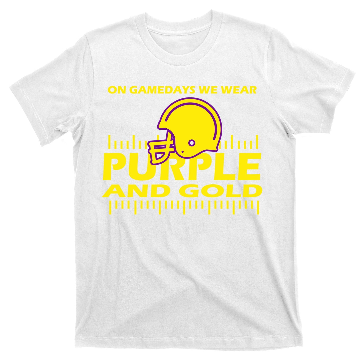 On Gamedays We Wear Purple and Gold Football T-Shirt