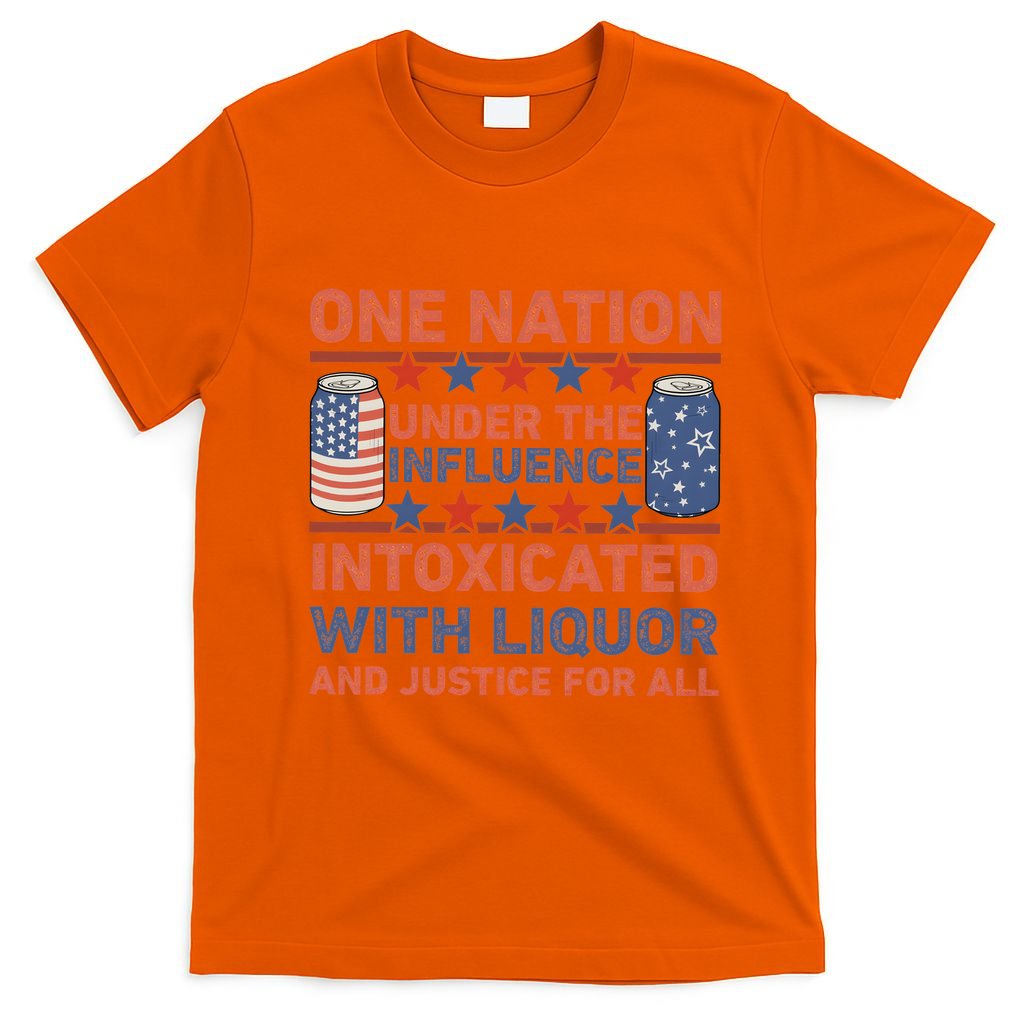 One Nation Under The Influence 4th Of July Intoxicated With Liquor T-Shirt